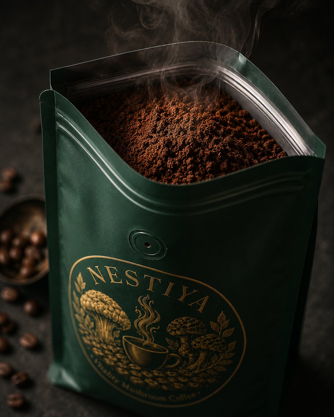 Ground coffee macro